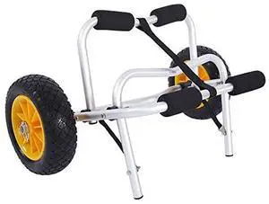 Ktaxon Kayak Cart Boat Canoe Carrier Dolly Trailer Tote, Foldable Paddle Board Trolley Boat Trailer Transport with NO-Flat Airless Tires Wheels Ktaxon Kayak Cart Boat Canoe Carrier Dolly Trailer Tote, Foldable Paddle Board Trolley Boat Trailer Transport with NO-Flat Airless Tires Wheels