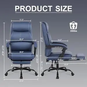 Misolant Big and Tall Office Chair with Footrest, High Back Desk Chair with Linkage Armrest, 90-155° Recline Executive Computer Chairs with Adjustable Height for Home Misolant Big and Tall Office Chair with Footrest, High Back Desk Chair with Linkage Armrest, 90-155° Recline Executive Computer Chairs with Adjustable Height for Home