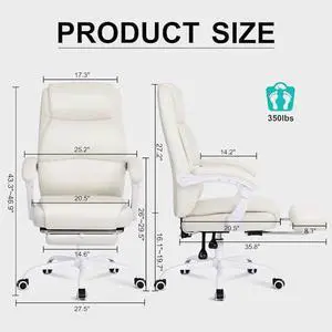 Misolant Big and Tall Office Chair with Footrest, High Back Desk Chair with Linkage Armrest, 90-155° Recline Executive Computer Chairs with Adjustable Height for Home Misolant Big and Tall Office Chair with Footrest, High Back Desk Chair with Linkage Armrest, 90-155° Recline Executive Computer Chairs with Adjustable Height for Home