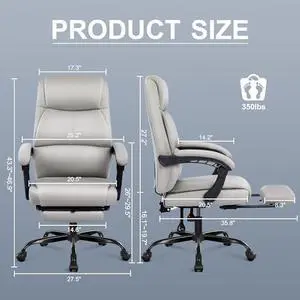 Misolant Big and Tall Office Chair with Footrest, High Back Desk Chair with Linkage Armrest, 90-155° Recline Executive Computer Chairs with Adjustable Height for Home Misolant Big and Tall Office Chair with Footrest, High Back Desk Chair with Linkage Armrest, 90-155° Recline Executive Computer Chairs with Adjustable Height for Home