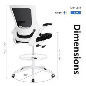Misolant Drafting Chair, Tall Office Chair for Standing Desk, High Office Chair with Adjustable Lumbar Support and Footrest Ring, Standing Desk Chairs Adjustable Height Misolant Drafting Chair, Tall Office Chair for Standing Desk, High Office Chair with Adjustable Lumbar Support and Footrest Ring, Standing Desk Chairs Adjustable Height