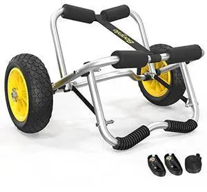 Bonnlo Kayak Cart Canoe Dolly Fishing Kayak Accessories Carrier Foldable Paddle Board Trolley Boat Trailer Transport with NO-Flat Airless Tires Wheels and 2 Ratchet Straps Bonnlo Kayak Cart Canoe Dolly Fishing Kayak Accessories Carrier Foldable Paddle Board Trolley Boat Trailer Transport with NO-Flat Airless Tires Wheels and 2 Ratchet Straps
