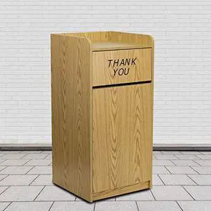 EMMA + OLIVER Wood Tray Top Receptacle in Oak EMMA + OLIVER Wood Tray Top Receptacle in Oak