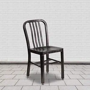 BizChair 2 Pack Black-Gold Metal Indoor-Outdoor Chair - Kitchen Chair/Restaurant Seating BizChair 2 Pack Black-Gold Metal Indoor-Outdoor Chair - Kitchen Chair/Restaurant Seating
