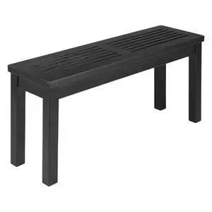 VINGLI Outdoor Wooden Bench, 40 Porch Bench Outdoor Backless Garden Bench, Small Outdoor Bench for Deck Patio Entryway (Black, 40in) VINGLI Outdoor Wooden Bench, 40 Porch Bench Outdoor Backless Garden Bench, Small Outdoor Bench for Deck Patio Entryway (Black, 40in)