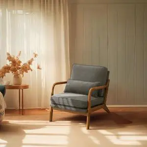 Bonnlo Linen Dark Grey Mid Century Modern Accent Chair, Soild Wood Padding Lounge Armchairs Side Sitting Chairs for Living Room, Bedroom, Guest Room Bonnlo Linen Dark Grey Mid Century Modern Accent Chair, Soild Wood Padding Lounge Armchairs Side Sitting Chairs for Living Room, Bedroom, Guest Room
