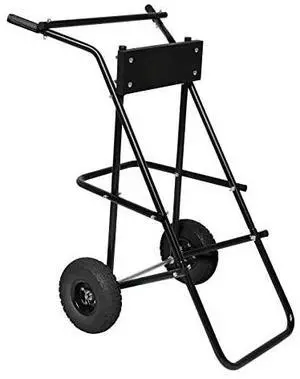 TUFFIOM Outboard Boat Motor Stand, Folding Engine Support Stand w/2 Wheels, Boat Motor Storage Carrier Cart Dolly 440lbs Weight Capacity for Motor Repair Maintenance TUFFIOM Outboard Boat Motor Stand, Folding Engine Support Stand w/2 Wheels, Boat Motor Storage Carrier Cart Dolly 440lbs Weight Capacity for Motor Repair Maintenance