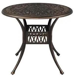 VINGLI 35.4' Dia Patio Dining Table with Umbrella Hole, Cast Aluminum Bistro Table for Outdoor Garden Use (35.4' Dia x 29.5' H) VINGLI 35.4' Dia Patio Dining Table with Umbrella Hole, Cast Aluminum Bistro Table for Outdoor Garden Use (35.4' Dia x 29.5' H)