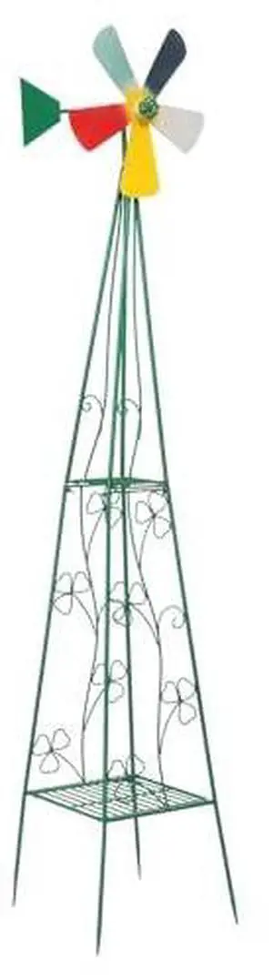 VINGLI Ornamental Windmill Backyard Garden Decoration Weather Vane, Heavy Duty Metal Wind Mill (Green with Display Shelf, 6.2, Feet, 13.8, Inches, 6.2, Feet, 13.8, Inches, 19.2, Inches) VINGLI Ornamental Windmill Backyard Garden Decoration Weather Vane, Heavy Duty Metal Wind Mill (Green with Display Shelf, 6.2, Feet, 13.8, Inches, 6.2, Feet, 13.8, Inches, 19.2, Inches)