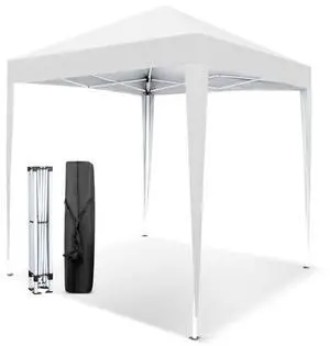VINGLI 6.5x6.5 Pop Up Canopy Tent, Outdoor Foldable Portable Canopy for Camping, Patio, Parties, EZ Up Gazebo with Carry Bag (White) VINGLI 6.5x6.5 Pop Up Canopy Tent, Outdoor Foldable Portable Canopy for Camping, Patio, Parties, EZ Up Gazebo with Carry Bag (White)