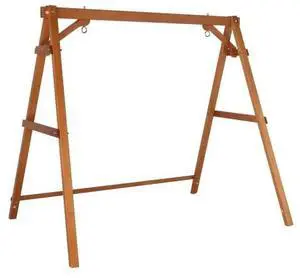VINGLI 6.2FT Porch Swing Frame, 660 LBS Heavy Duty A-Frame Wooden Porch Swing Stand with Bottom Connection Bar for 5FT Porch Swing, Upgraded Wood Swing Hanger for Garden Patio (Brown, 6.2FT) VINGLI 6.2FT Porch Swing Frame, 660 LBS Heavy Duty A-Frame Wooden Porch Swing Stand with Bottom Connection Bar for 5FT Porch Swing, Upgraded Wood Swing Hanger for Garden Patio (Brown, 6.2FT)