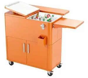 VINGLI Patio Cooler, Ice Chest with Storage Cabinet, Bottle Opener Drainage, Outdoor Cooler for Party, Deck, Pool VINGLI Patio Cooler, Ice Chest with Storage Cabinet, Bottle Opener Drainage, Outdoor Cooler for Party, Deck, Pool