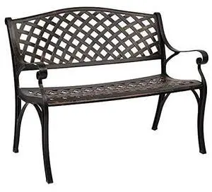 VINGLI 40.5" Patio Garden Bench,Anti- Rust Cast Iron Cast Aluminum Frame for Outdoor Path Yard Lawn Work Entryway Decor Deck (Brown) VINGLI 40.5" Patio Garden Bench,Anti- Rust Cast Iron Cast Aluminum Frame for Outdoor Path Yard Lawn Work Entryway Decor Deck (Brown)