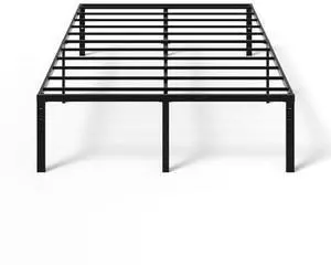 VINGLI 16 Inch Full Bed Frame, Heavy Duty Metal Platform, No Box Spring Needed, Steel Slat Support, Easy Assembly, Noise-Free, 14 inch Underbed Storage Space, Black VINGLI 16 Inch Full Bed Frame, Heavy Duty Metal Platform, No Box Spring Needed, Steel Slat Support, Easy Assembly, Noise-Free, 14 inch Underbed Storage Space, Black
