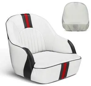 PEXMOR Premium Pontoon Boat Seat Captain Bucket Seat with Boat Seat Cover, Waterproof Boat Cabin Captain Chair Stainless Steel Screws Included PEXMOR Premium Pontoon Boat Seat Captain Bucket Seat with Boat Seat Cover, Waterproof Boat Cabin Captain Chair Stainless Steel Screws Included