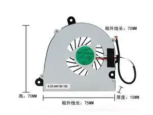 ADDA AB75005HX-GE3 5V 0.40A 6-23-AW 150-100 notebook turbine cooling fan ADDA AB75005HX-GE3 5V 0.40A 6-23-AW 150-100 notebook turbine cooling fan