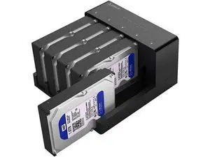 USB 30 to SATA External Hard Drive 5 Bay Docking Station with Duplicator Offline Clone Function for 25 or 35in HDD SSD Support 5X 10 TB USB 30 to SATA External Hard Drive 5 Bay Docking Station with Duplicator Offline Clone Function for 25 or 35in HDD SSD Support 5X 10 TB