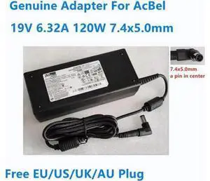 19V 6.32A 120W 7.4x5.0mm AcBel ADC027 Power Supply AC Adapter For Laptop Charger 19V 6.32A 120W 7.4x5.0mm AcBel ADC027 Power Supply AC Adapter For Laptop Charger