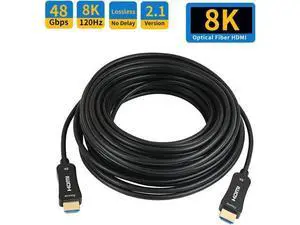 8K Fiber Optic HDMI 2.1 Cable 160ft, Fiber HDMI Cable 8K@60Hz Ultra High Speed 48Gbps 4:4:4 HDR/eARC for PS5 DVD 8K Fiber Optic HDMI 2.1 Cable 160ft, Fiber HDMI Cable 8K@60Hz Ultra High Speed 48Gbps 4:4:4 HDR/eARC for PS5 DVD