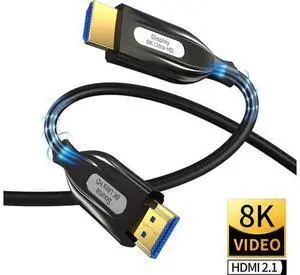 8K 4K Fiber Optic HDMI Cable 164FT, 8K HDR High Speed 48Gbps HDMI to HDMI Cord, HDCP 2.2/2.3,ARC,Video 8K UHD 2160p,HD 1080p,3D-for Laptop,Game Monitor,PS3,PS4,Blu-ray,Netflix Projector 8K 4K Fiber Optic HDMI Cable 164FT, 8K HDR High Speed 48Gbps HDMI to HDMI Cord, HDCP 2.2/2.3,ARC,Video 8K UHD 2160p,HD 1080p,3D-for Laptop,Game Monitor,PS3,PS4,Blu-ray,Netflix Projector