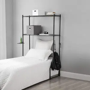 Over the Bed Shelf Supreme - Suprima Adjustable Shelving - Gunmetal Gray Over the Bed Shelf Supreme - Suprima Adjustable Shelving - Gunmetal Gray