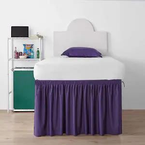 Dorm Sized Bed Skirt Panel with Ties (1 Panel) - Purple Reign Dorm Sized Bed Skirt Panel with Ties (1 Panel) - Purple Reign