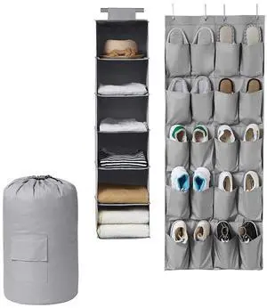 TUSK 3-Piece Closet Pack - Gray (Over Door Shoe Version) TUSK 3-Piece Closet Pack - Gray (Over Door Shoe Version)