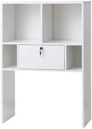 Yak About It Locking Safe Bookshelf - Desktop - White Yak About It Locking Safe Bookshelf - Desktop - White