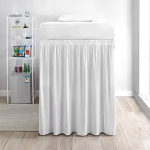Extended Bed Skirt Twin XL (3 Panel Set) - White Extended Bed Skirt Twin XL (3 Panel Set) - White