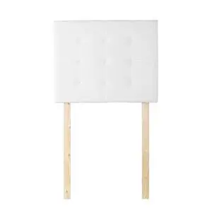 Villa Classic - Tufted - Plush College Dorm Headboard - White - with Legs Villa Classic - Tufted - Plush College Dorm Headboard - White - with Legs