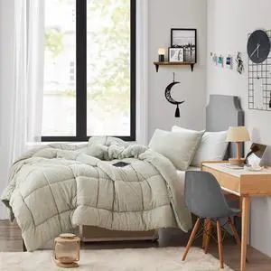 Sweater Weather Yoga - Coma Inducer® Oversized Twin Comforter - Snowy Moss-Gray Sweater Weather Yoga - Coma Inducer® Oversized Twin Comforter - Snowy Moss-Gray