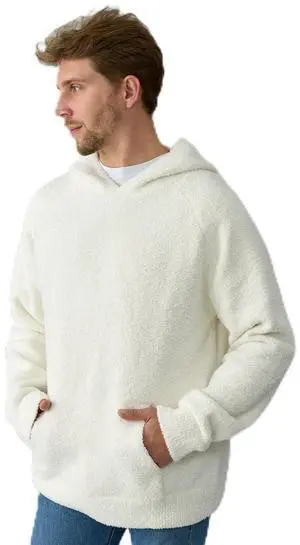 Coma Inducer Men's Hoodie - Cozy to the Est - White - Large/Extra Large Coma Inducer Men's Hoodie - Cozy to the Est - White - Large/Extra Large