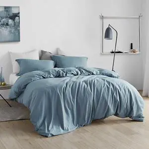 Duvet Cover Smoke Blue Supersoft Bedding - Queen Duvet Cover Smoke Blue Supersoft Bedding - Queen