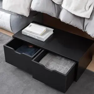 Yak About It® Underbed Rolling Drawers - Black Yak About It® Underbed Rolling Drawers - Black
