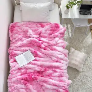 Coma Inducer Snowball Chunky Bunny Twin XL Blanket - Pink Cosmos Coma Inducer Snowball Chunky Bunny Twin XL Blanket - Pink Cosmos