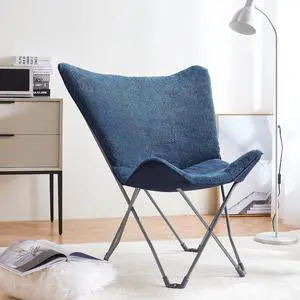 Oversized Butterfly Chair - Comfy Cozy Nightfall Navy Oversized Butterfly Chair - Comfy Cozy Nightfall Navy