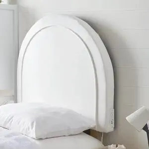 Tavira Allure® College Dorm Outlet Headboard with Legs - Velvet Oval - White Tavira Allure® College Dorm Outlet Headboard with Legs - Velvet Oval - White