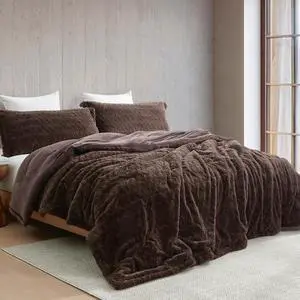 Fluffy Buffalo - Coma Inducer® Oversized Queen Comforter Set - Earthtone Brown Fluffy Buffalo - Coma Inducer® Oversized Queen Comforter Set - Earthtone Brown