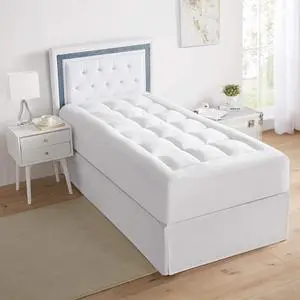 The Mega-Thick Mattress Pad Topper Pillow-Top - Twin XL White The Mega-Thick Mattress Pad Topper Pillow-Top - Twin XL White