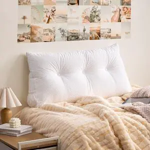 Rainha - Lounger Tufted Twin XL Headboard Pillow - White Rainha - Lounger Tufted Twin XL Headboard Pillow - White