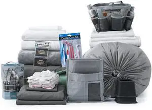 44-Piece Dorm Supplies Set - Twin XL Bedding & Essentials Pack, Green/Gray | Complete Dorm Supplies Bundle for College Freshmen Essentials 44-Piece Dorm Supplies Set - Twin XL Bedding & Essentials Pack, Green/Gray | Complete Dorm Supplies Bundle for College Freshmen Essentials