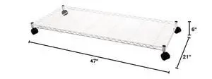 Suprima Rolling Underbed Storage Shelf - White Suprima Rolling Underbed Storage Shelf - White