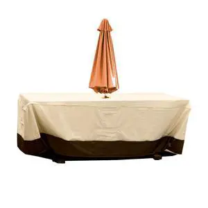 Patio Table Chair Set Cover with Umbrella Hole Water-Resistant Outdoor Furniture Cover Rectangular / Oval Veranda Garden Table Covers (88x59x23in) Patio Table Chair Set Cover with Umbrella Hole Water-Resistant Outdoor Furniture Cover Rectangular / Oval Veranda Garden Table Covers (88x59x23in)