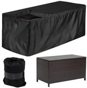 Deck Box Cover Heavy Duty Waterproof Outdoor Ottoman Bench Cover for Keter Large Deck Boxes Rectangular Storage Box Cover with Drawstring and Zipper (48x24x22in) Deck Box Cover Heavy Duty Waterproof Outdoor Ottoman Bench Cover for Keter Large Deck Boxes Rectangular Storage Box Cover with Drawstring and Zipper (48x24x22in)