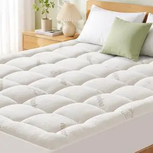 Mattress Pad Twin XL Size, Cooling Pillow Top Mattress Topper, Ultra Soft Viscose Made from Bamboo, Breathable for Hot Sleepers, Deep Pocket 8"-20", White Mattress Pad Twin XL Size, Cooling Pillow Top Mattress Topper, Ultra Soft Viscose Made from Bamboo, Breathable for Hot Sleepers, Deep Pocket 8"-20", White