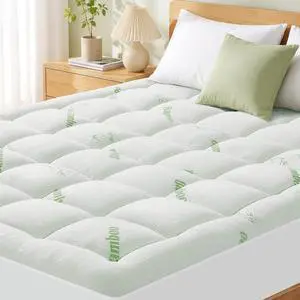 Mattress Pad Twin Size, Cooling Pillow Top Mattress Topper, Ultra Soft Viscose Made from Bamboo, Breathable for Hot Sleepers, Deep Pocket 8"-20", Green Mattress Pad Twin Size, Cooling Pillow Top Mattress Topper, Ultra Soft Viscose Made from Bamboo, Breathable for Hot Sleepers, Deep Pocket 8"-20", Green
