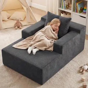 45" Chaise Lounge Chair Indoor, Corduroy Boneless Sofa Bed, Deep Seat Sleeper Couch Reading Chairs for Bedroom Living Room, Movie Room | No-Assembly 45" Chaise Lounge Chair Indoor, Corduroy Boneless Sofa Bed, Deep Seat Sleeper Couch Reading Chairs for Bedroom Living Room, Movie Room | No-Assembly