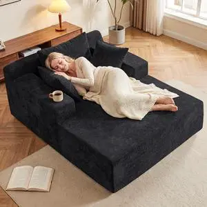 66" Chaise Lounge Chair Indoor, Oversized Boneless Lounge Chair with 3 Pillows, Chenille Cloud Reading Chair for Living Room Bedroom, Deep Seat Sleeper Couch, No Assembly Required 66" Chaise Lounge Chair Indoor, Oversized Boneless Lounge Chair with 3 Pillows, Chenille Cloud Reading Chair for Living Room Bedroom, Deep Seat Sleeper Couch, No Assembly Required