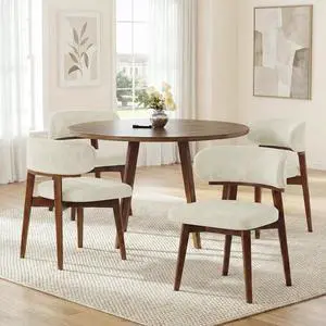Dining Chairs Set of 4, Modern Upholstered Dining Chairs, Wooden Kitchen Chairs for Dining Room with Ergonomic Curved Backrest Dining Chairs Set of 4, Modern Upholstered Dining Chairs, Wooden Kitchen Chairs for Dining Room with Ergonomic Curved Backrest