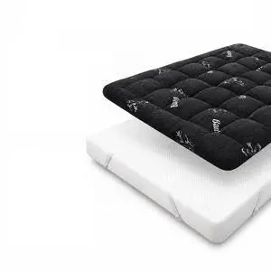 Queen Mattress Topper Bundle, 3 Inch Gel Memory Foam Mattress Topper with Adjustable Straps + Black Mattress Pad, Viscose from Bamboo, Deep Pocket, Removable Washable Queen Mattress Topper Bundle, 3 Inch Gel Memory Foam Mattress Topper with Adjustable Straps + Black Mattress Pad, Viscose from Bamboo, Deep Pocket, Removable Washable